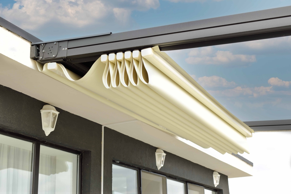 Folded,Pergola,With,Detail,Of,Fabric